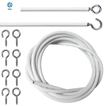 Wilk 1m 2m 3m Pvc Coated Plastic Curtain Rope Curtain Poles Tracks