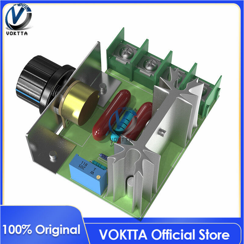 Bộ điều khiển tốc độ scr 2000w voktta chính hãng, mô-đun điều chỉnh điện áp điện tử bộ điều chỉnh điện áp ac 220v điều chỉnh ánh sáng động cơ điều chỉnh tốc độ mô-đun