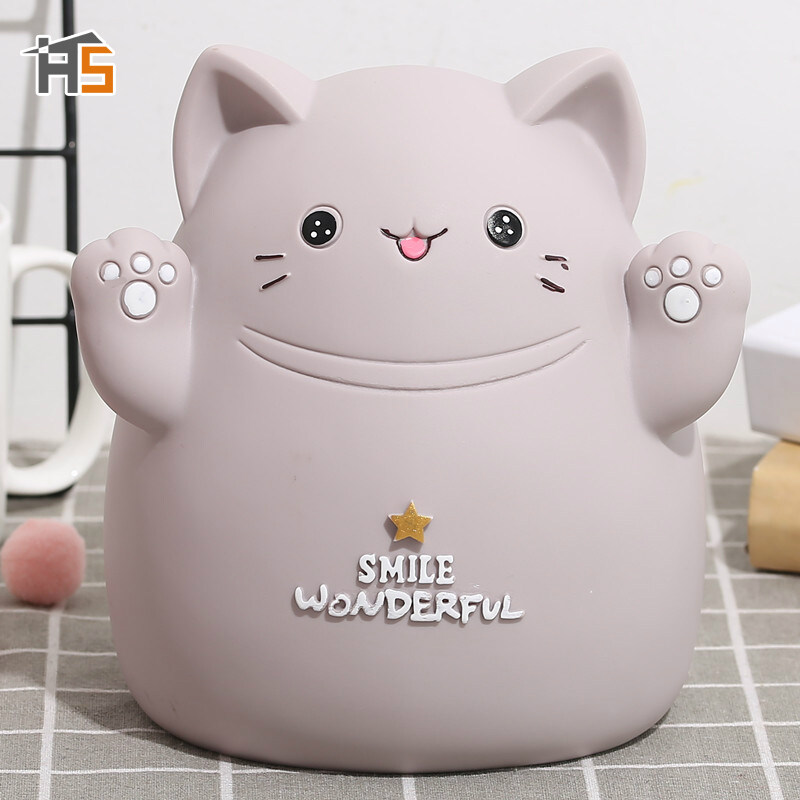 Cute cat piggy bank children piggy bank cat creative cute gift home decoration
