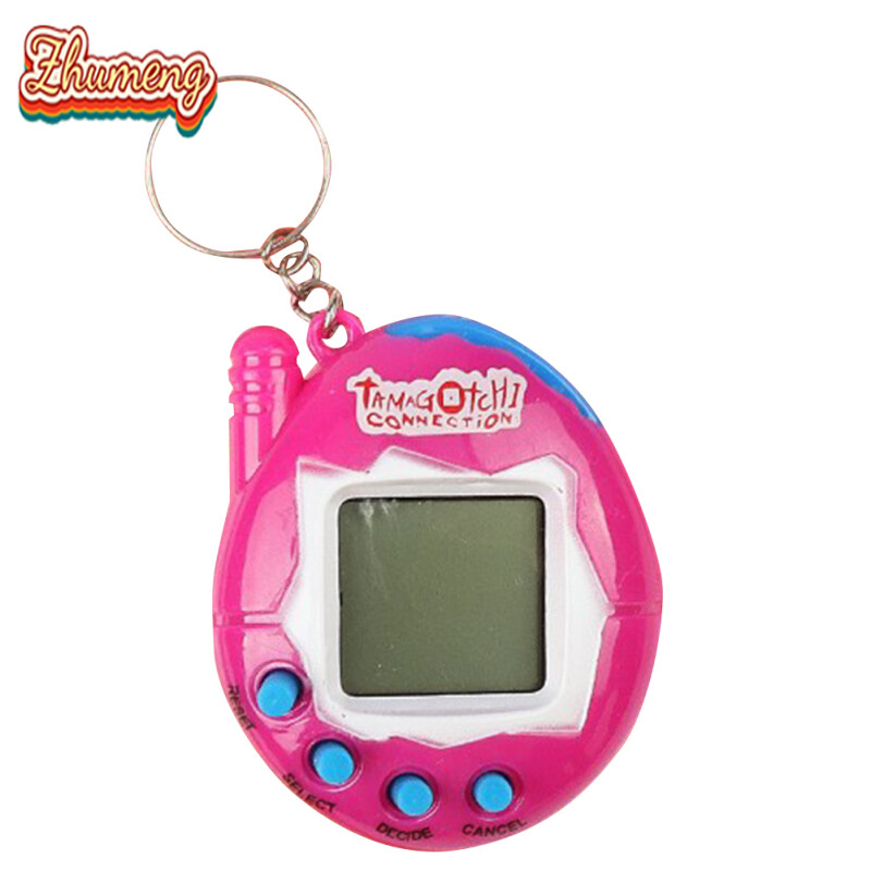 Zhumeng Nostalgic Tamagotchi Virtual Electronic Pets Machine Mini Handheld Game Console Solid Color Children Gifts