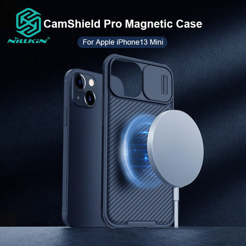 Nillkin CamShield Pro Magnetic Casing for iPhone 13 mini TPU + PC Phone Case Slide Camera Protect Privacy Back Cove ( Not include Wireless Charging )