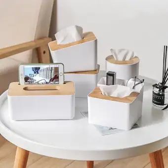 E99store Modern Square Plastic Paper Facial Tissue Box Cover