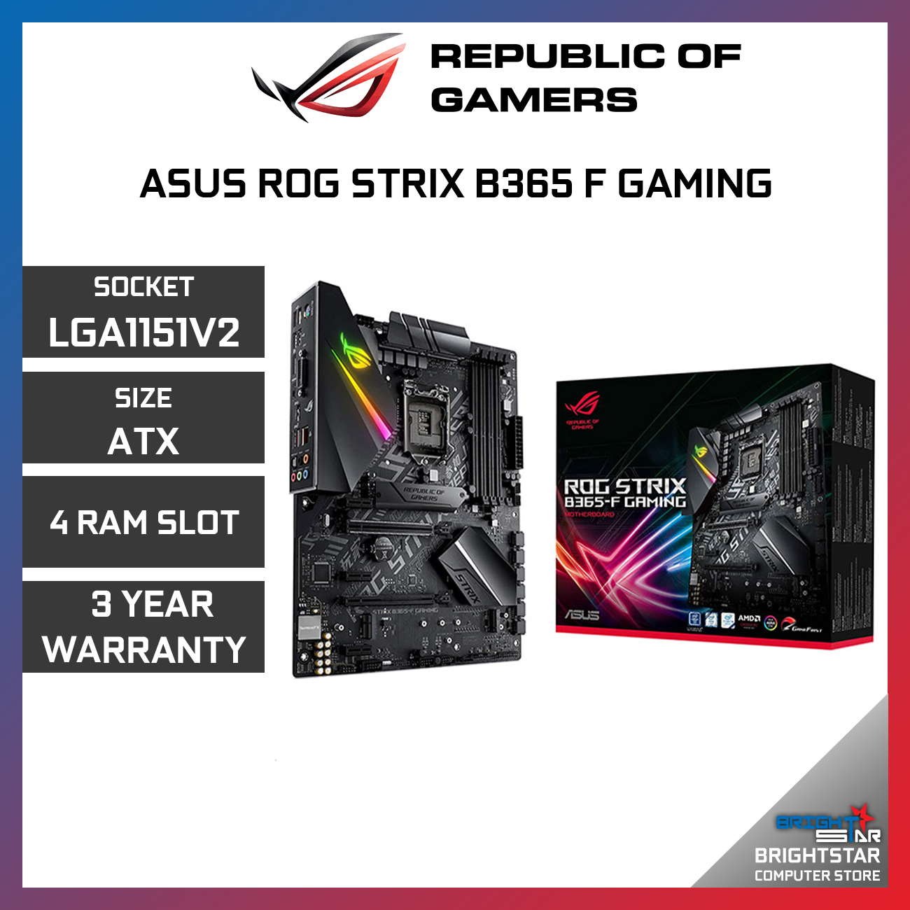 Asus Rog Strix 65 F Atx Gaming Motherboard Lazada