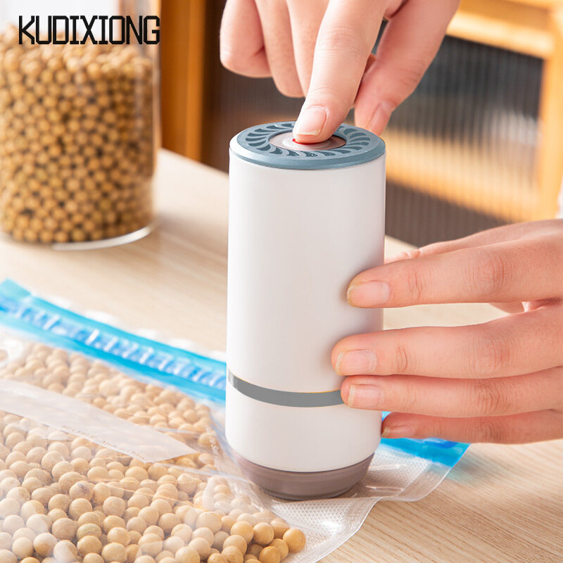KUDIXIONG Máy Đóng Gói Chân Không Hoàn Toàn Tự Động Máy Bảo Quản Mini Gia Dụng Máy Bơm Khí Cầm Tay Nhỏ Túi Nén Chân Không