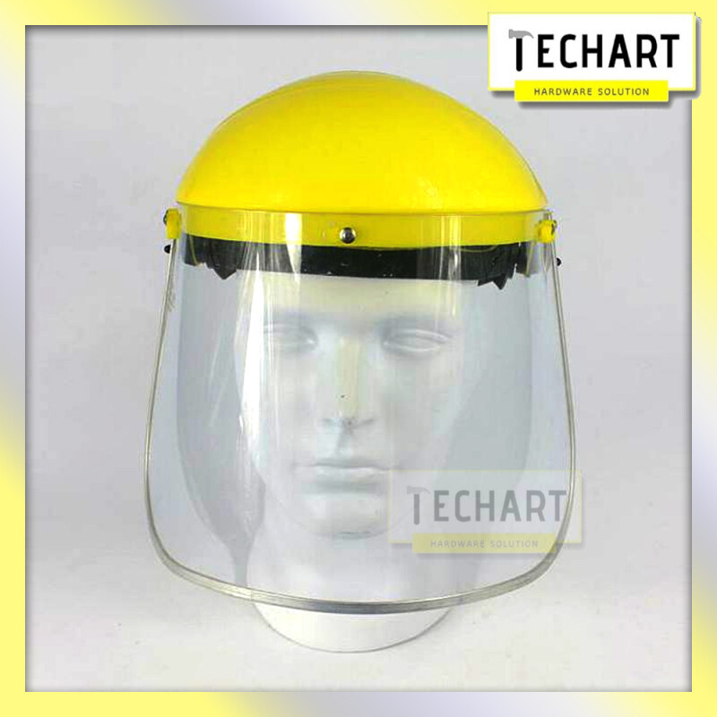 Transparent Face Mask (Multi-function Face Shield) Face Shield Visor Yellow Set (With Bracket) Clear Screen