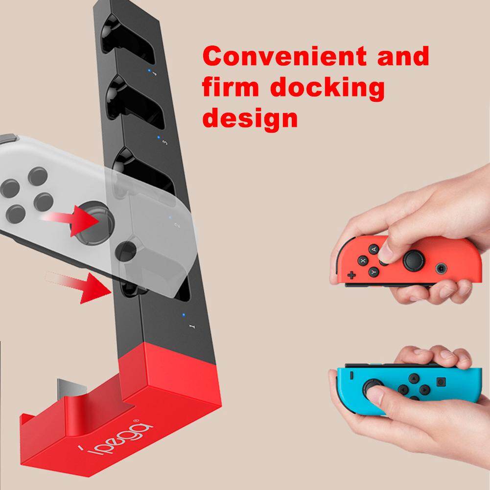 Ipega PG-9186 For Nintendo Switch Joycon-Compatible Game Controller Charger Charging Dock Desktop Stand With 4 Console Slots