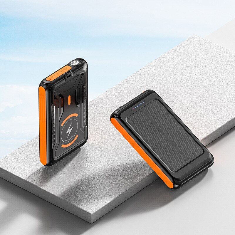 Solar Power Bank 5000mAh Magnetic Wireless Charging for xiaomi Phone 12 13 Series Powerbank Portable Mobile Phone Charger Poverbank