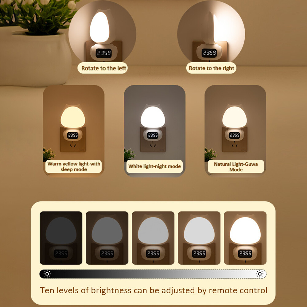 Đèn Ngủ Cắm Điện LED Đèn Chiếu Sáng Từ Xa Có Thể Điều Chỉnh Hai Mục Đích Đèn Ngủ Phòng Đèn Ngủ Hẹn Giờ Cho Con Bú Đầu Giường Đèn Ngủ Đẹp
