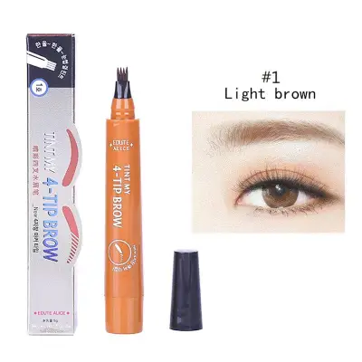 Dongxi EDUTE ALICE Microblading Eyebrow Tint 4 Tip Liquid Brow Tattoo Pen 5 Colors Makeup Paint Eyebrow Liner Pencil Waterproof Cosmetics Eye brow