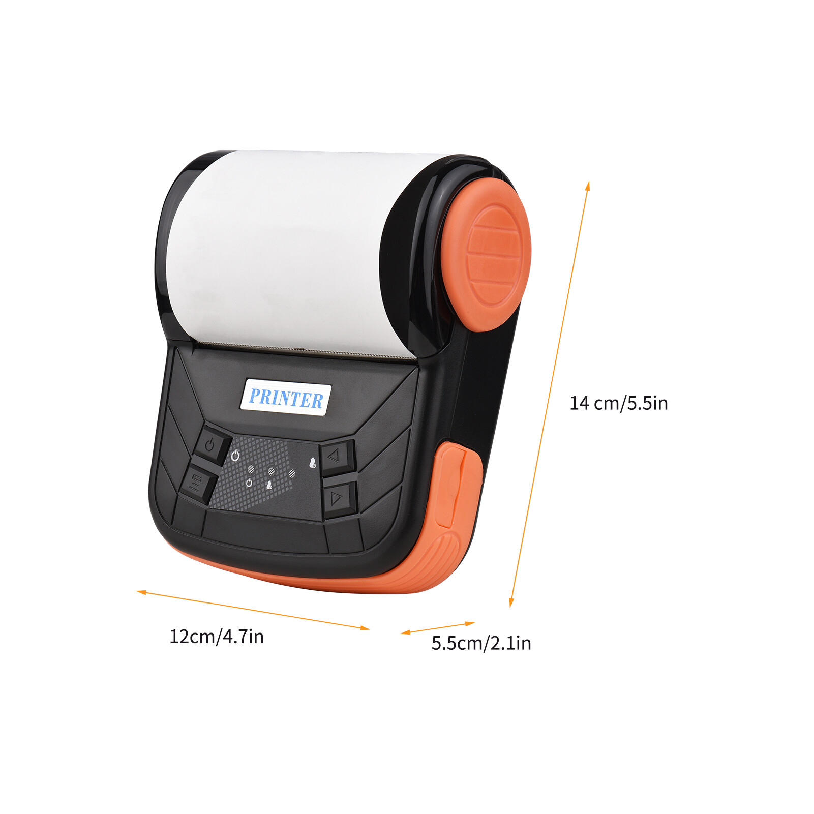 KKmoon Portable 80mm Receipt Printer Wire-less BT Thermal Receipt Printer Mobile Bill Printer Compatible with Android/iOS/Windows System ESC/POS Print Command for Small Business Restaurant Retail Store