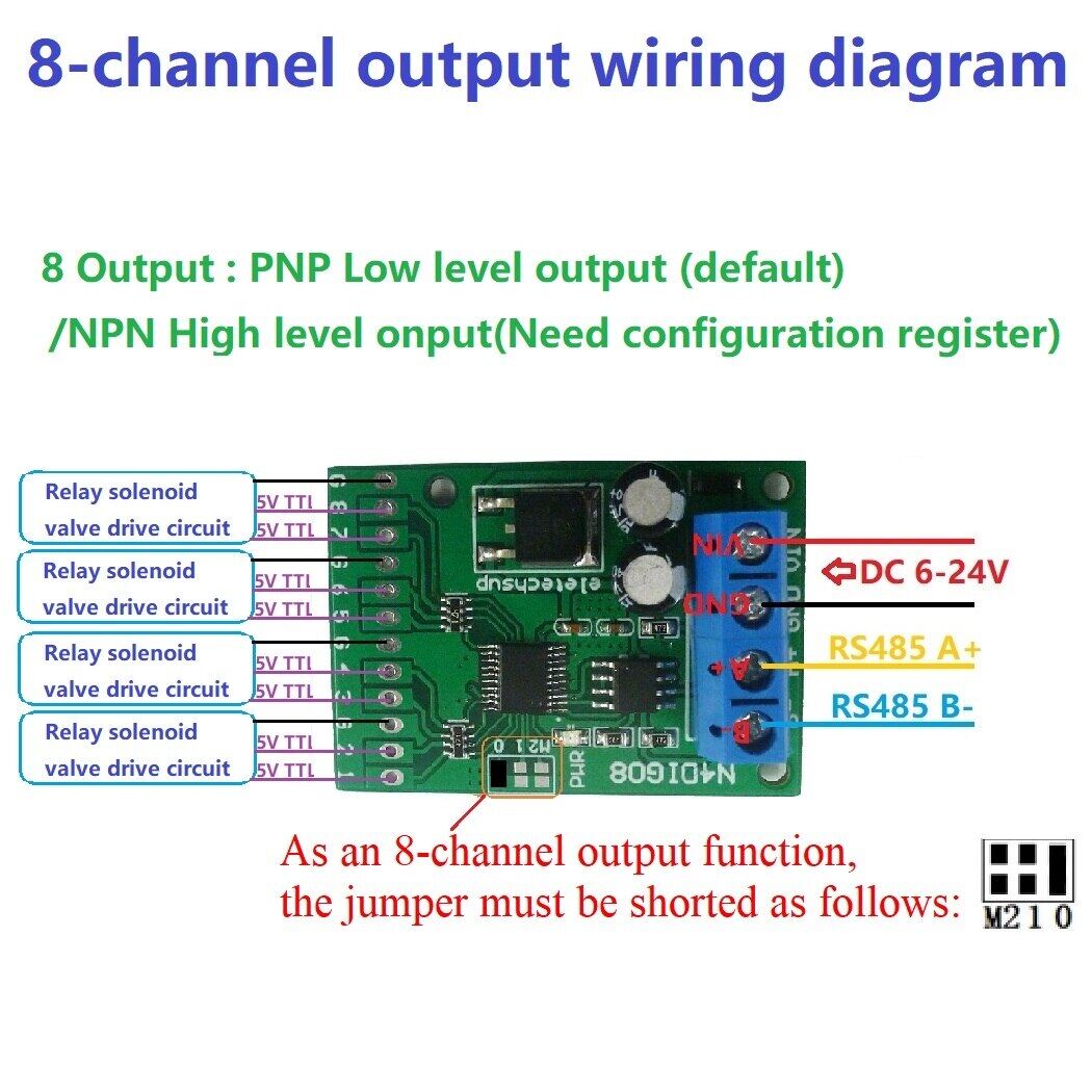 8CH đầu vào/Đầu ra công tắc kỹ thuật số TTL lvttl CMOS RS485 IO mô-đun điều khiển cho Arduino cho UNO Mega Nano STM32 AVR PIC