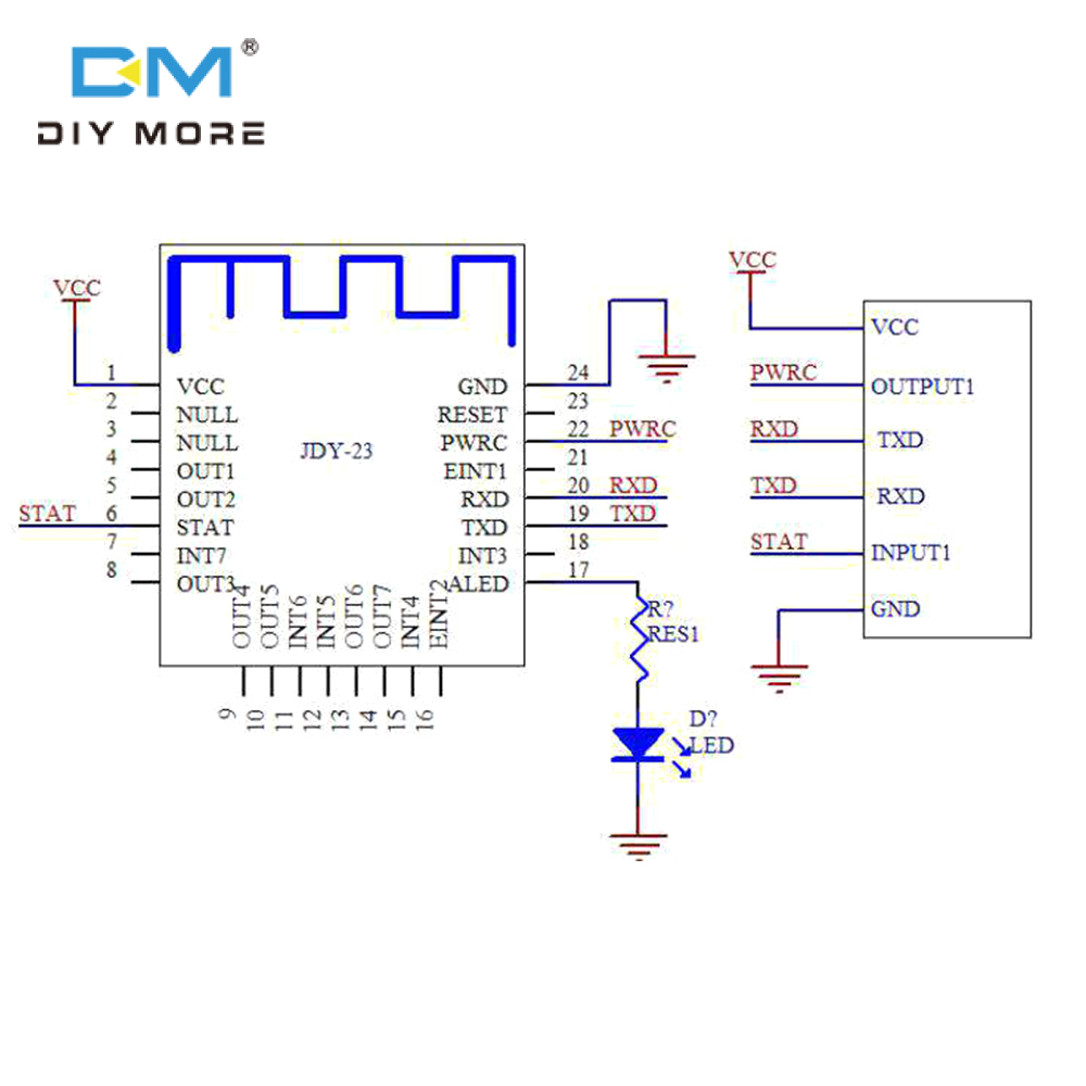 diymore Mô Đun Không Dây Nối Tiếp CC2541 JDY-23 Mô Đun BLE 5.0 BT Mô Đun Thu Phát RF Nhà Thông Minh