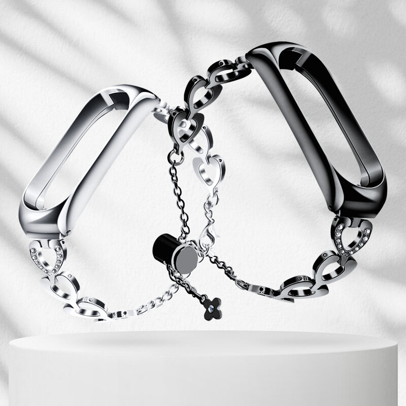 Mi Band 6 Strap for Xiaomi Mi Band 3 4 5 Bracelet Metal Wrist Strap NFC Global Version Replacement Accessories Watch Band