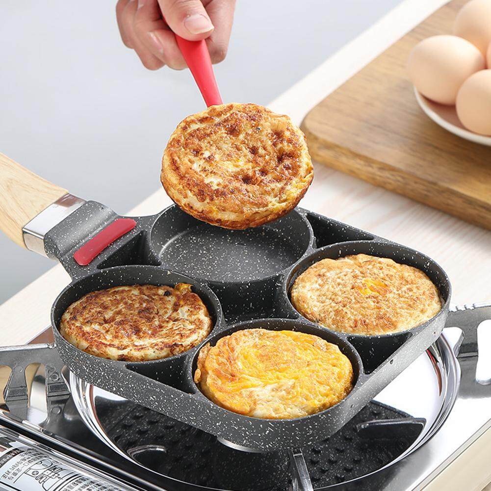 YOHOLOO 4 Hole Fried Egg Burger Pan Non-stick Ham Pancake Maker Wooden  Handle Gas Stove Induction Cooker Kitchen Tools | Lazada PH