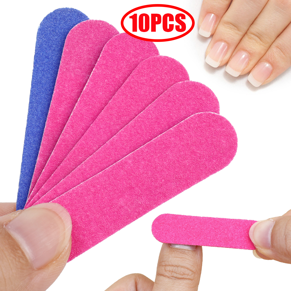 1/10pcs đôi nhỏ mặt Bộ giũa móng giũa đánh bóng khối dùng một lần móng tay thiết bị 180/240 Grit làm móng tay sơn Gel bóng Bộ công cụ