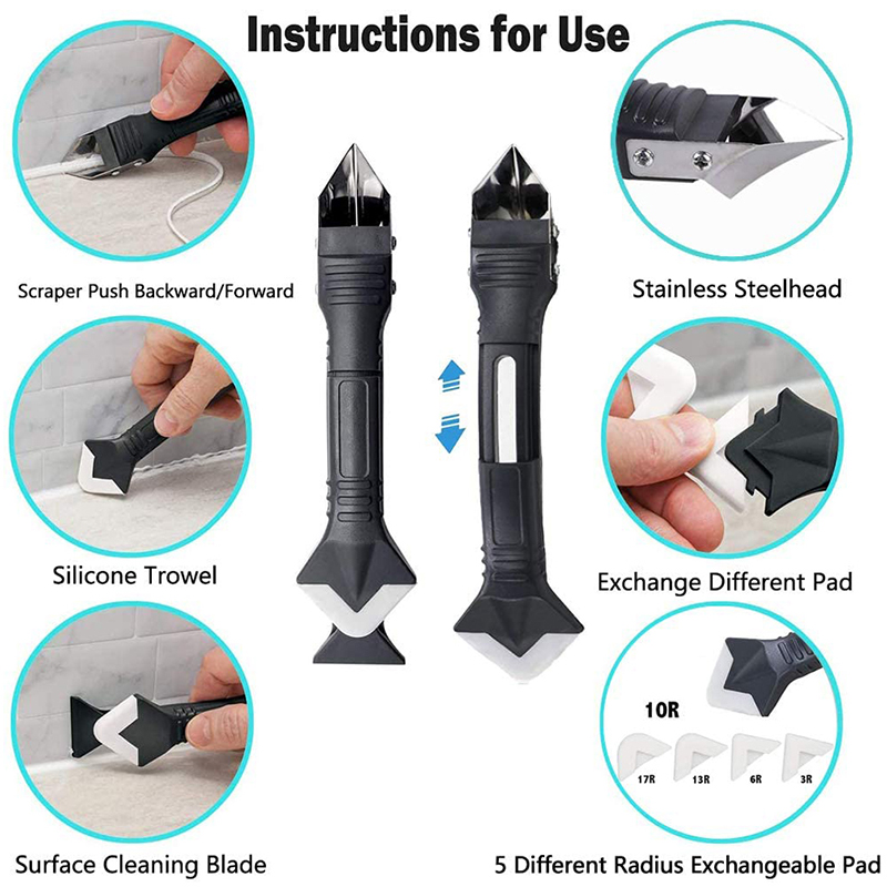 Keo Dán Kính KIPRUN, Dụng Cụ Cạo Góc Dụng Cụ Cạo & Dụng Cụ Bít, Dụng Cụ Cạo Xi Măng Xẻng Xẻng Keo Góc Chất Bịt Kín Làm Sạch Sàn Nhà Bếp