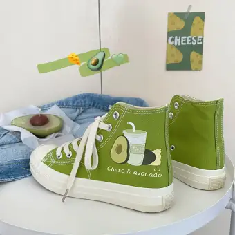 ladies green flat shoes