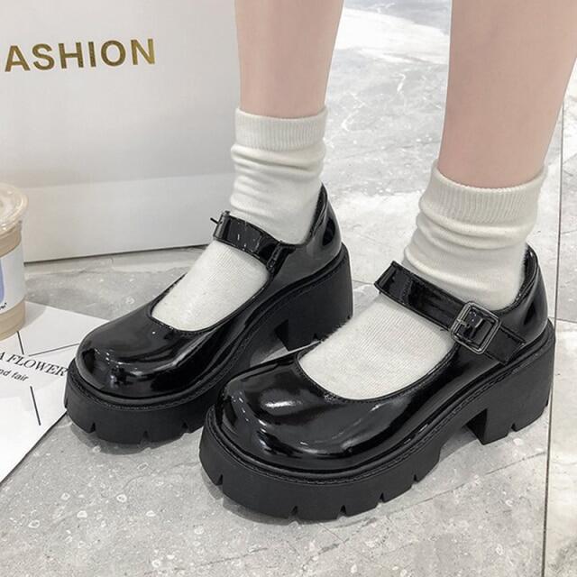 Lolita Shoes Women Japanese Mary Jane Shoes Women Vintage Girls Students JK Uniform High Heel Platform Shoes Cosplay Plus Size