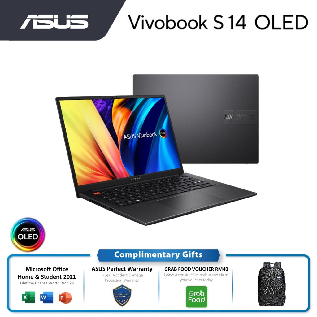 Asus Vivobook S14 OLED (14") K3402ZAKM117WS LAPTOP ( i512500H / 8GB