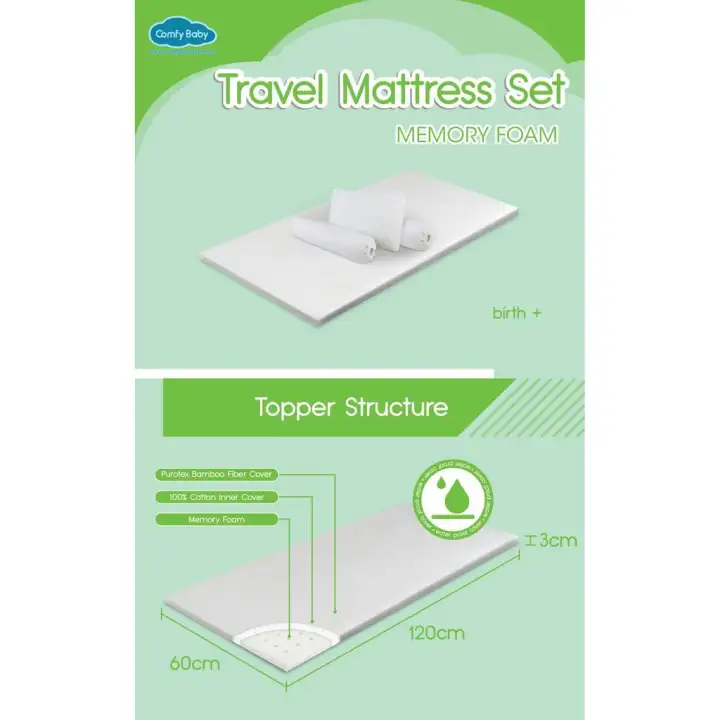 comfy baby travel mattress set