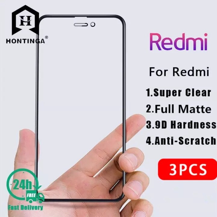 (3PCS)Hontinga Tempered Glass Screen Protector For Xiaomi Redmi 9T K40 Redmi Note 9T Redmi A2 A2+ A1 12 12C 5 Plus 12 Pro 5G Poco X6 Pro X3 M6 Pro NFC X5 Pro 5G F3 Note 12 Pro 5G Poco F5 Pro 5G 10 11 Lite Ne 5G Note 6 Pro Note 8 Full Cover Tempered Glass