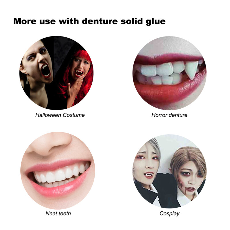 MOFE DIY Tooth Repair Replace Missing Denture Repair Solid Denture Temporary Tooth Filling Material Tooth Brace Rubber Safety Non-Toxic Moldable Replacement Material Tooth Repair Kit 10g/ 20g/ 30g