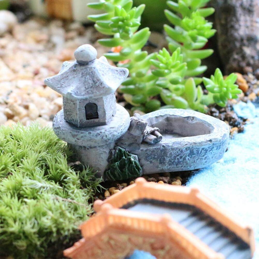 Landscape Handmade Mini Tower Pool DIY Craft Aquarium Resin Garden Ornaments