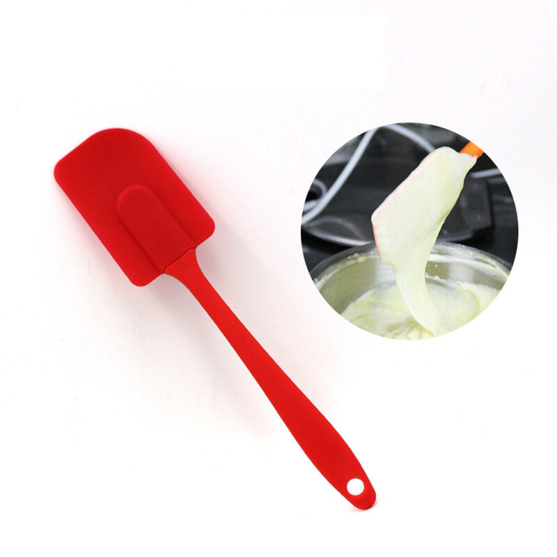 Houseeker 3Pcs High Temperature Resistance Silicone Spatula Baking Rubber Scraper Brush Baking Tools