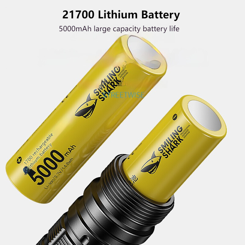 Smiling Shark Original flashlight SD7127Super bright Torch light Rechargable LED USB fast charge Walking Camping Fishing T90 High Lumen