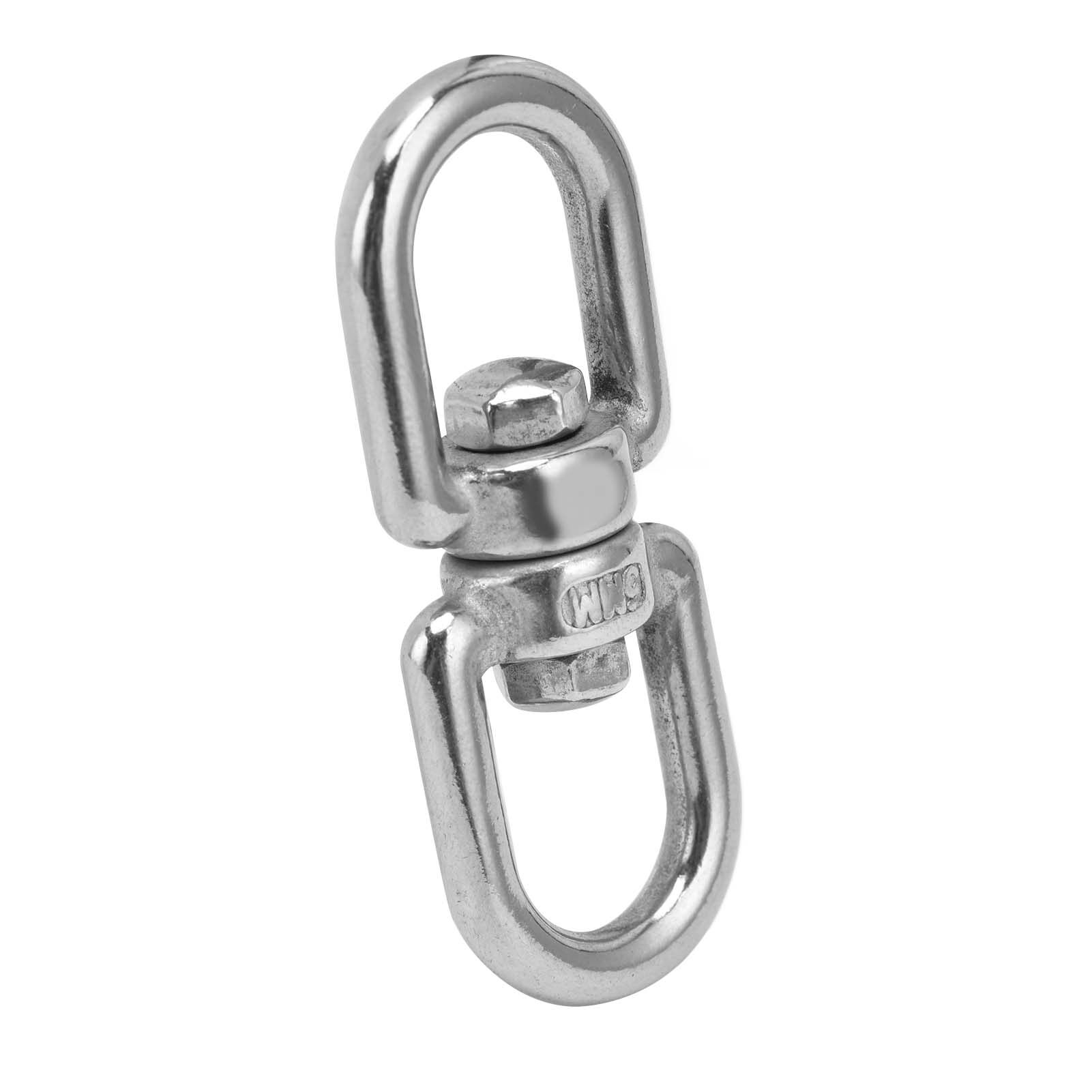 Eye To Eye Rotate Ring, Double Ended Rotate Eye Hook Rust Resistant Wide Application Durable Big Eye Opening for Hammocks for Hanging Chairs for Swings