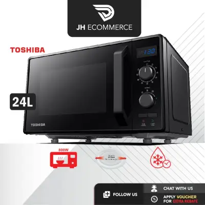 Toshiba 24L MW2-MM24PF(BK) / 21L MW2-MM21PF(BK) Microwave Oven 800W 5 Power Levels Defrost Function