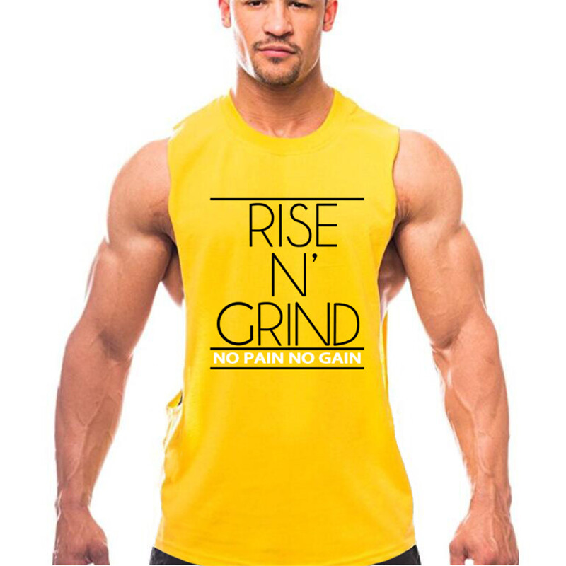 Mens Bodybuilding Tank top Gym Fitness sleeveless shirt New Male Cotton clothing Fashion Singlet vest Undershirt