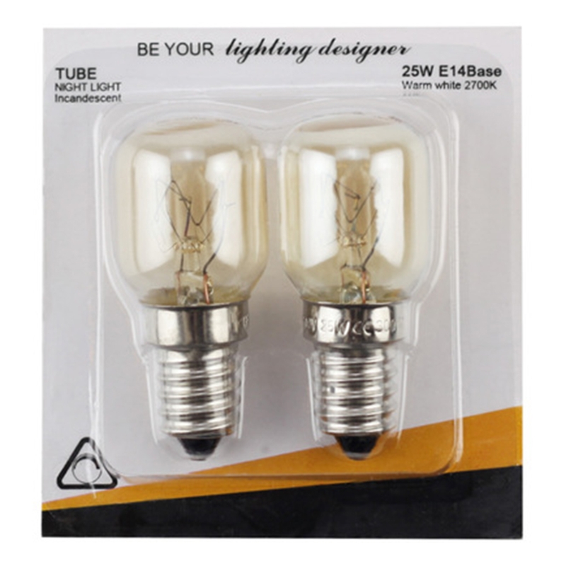 2pcs 220V E14 300 Degree High Temperature Resistant Microwave Oven Bulb Cooker Lamp Lighting Bulb