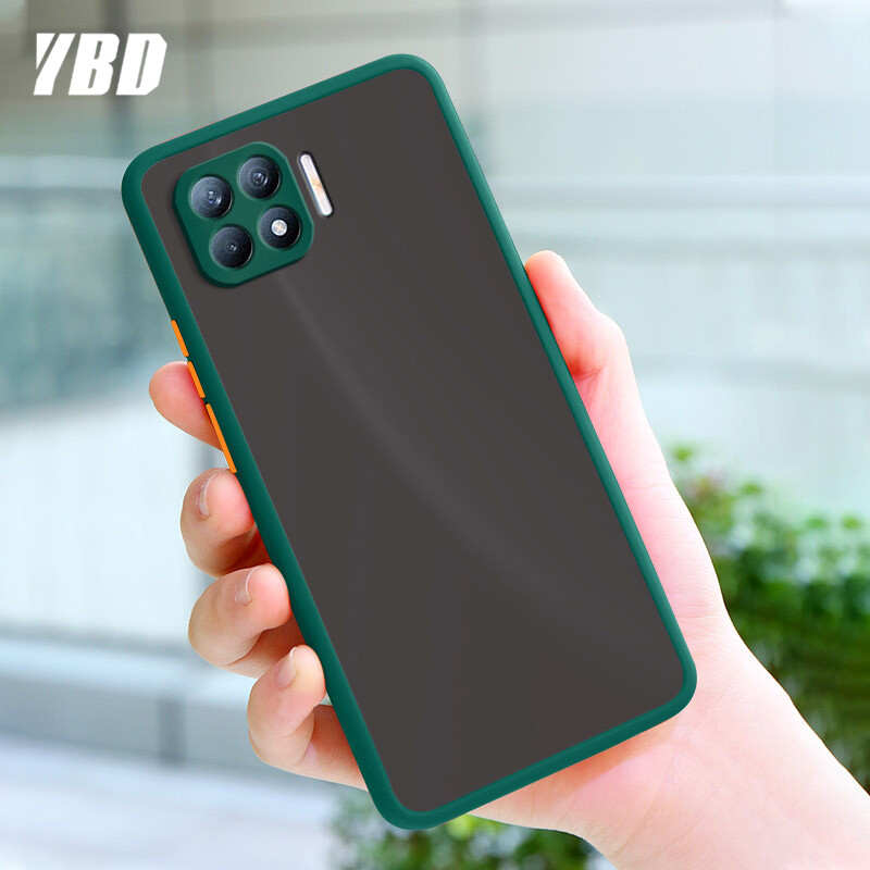 YBD Precision camera protection case For Oppo F17 Pro A93 2020 Reno 4F Casing multiple colour Matte Hard PC Back Cover Shockproof Phone Case