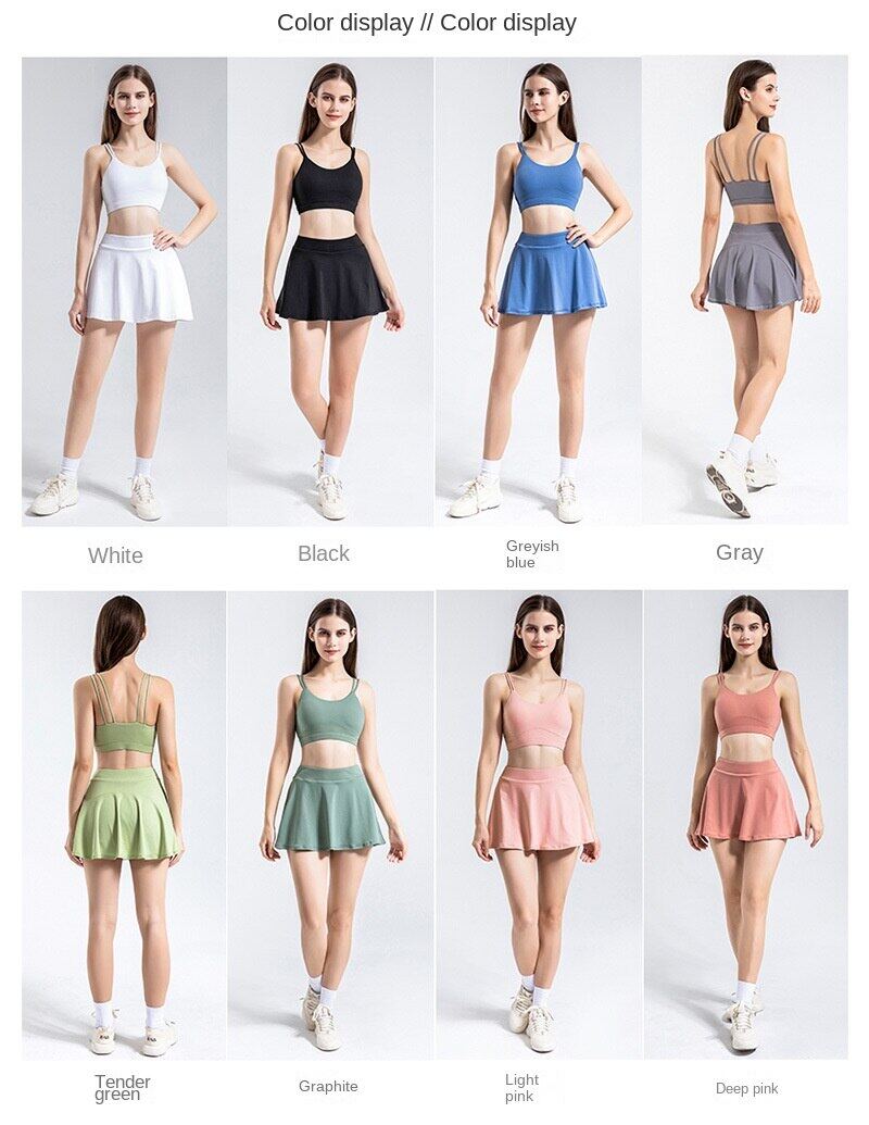 SUPERFLOWER Women's 2 In 1 Piece Casual Yoga Short Skirts Sports Tennis Jogging Fiess Mini Skirts_voghion.com