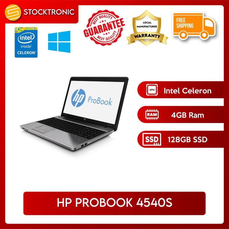 HP PROBOOK 4540S 15.6 - INTEL CELERON - 4GB RAM - 128GB SSD - WINDOWS OS SSD Malaysia