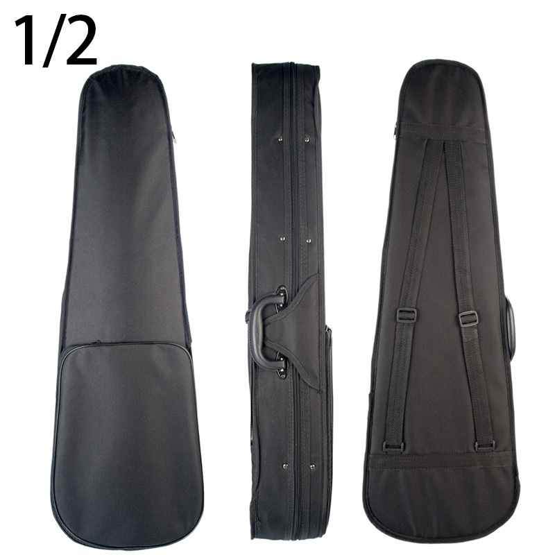 Violin Case Professional Triangular Shape Violin Hard Case -Silver Inside Violin Parts New
