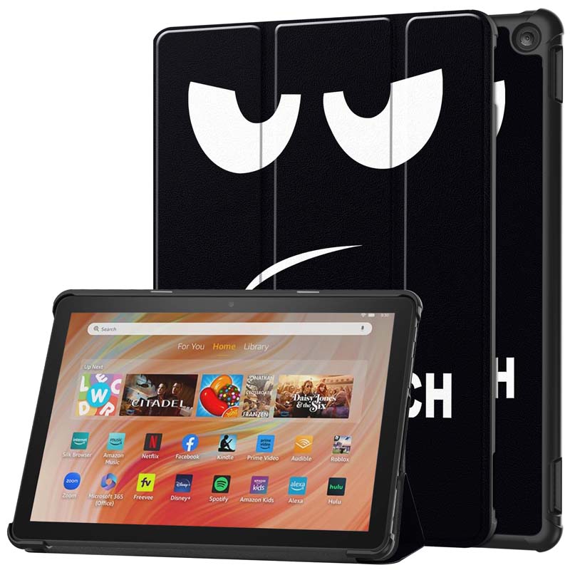PU leather protective case for Amazon Fire HD10 13th Generation shockproof cover HD 10 2023 anti-fall casing stand holder