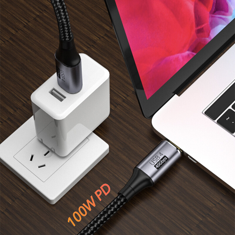 Cáp USB 4 Thunderbolt 3 PD 100W 5A Sạc Nhanh Loại USB C Đến USB-C 8K 60Hz 40gbps SSD Cáp Truyền Dữ Liệu