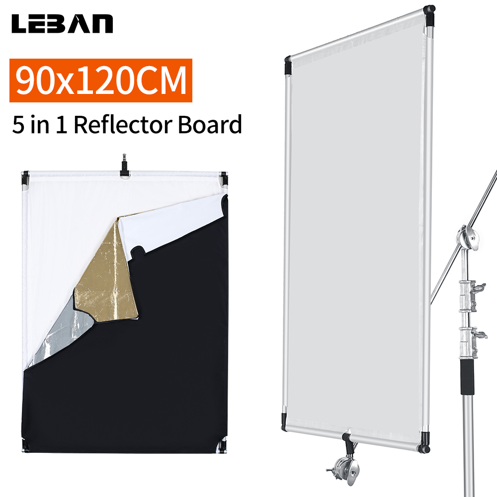 Ambitful khung hợp kim nhôm 90x120 cm sun với bộ phản xạ khuếch tán bạc đen vàng trắng lớn 5in1 để chụp ảnh chuyên nghiệp