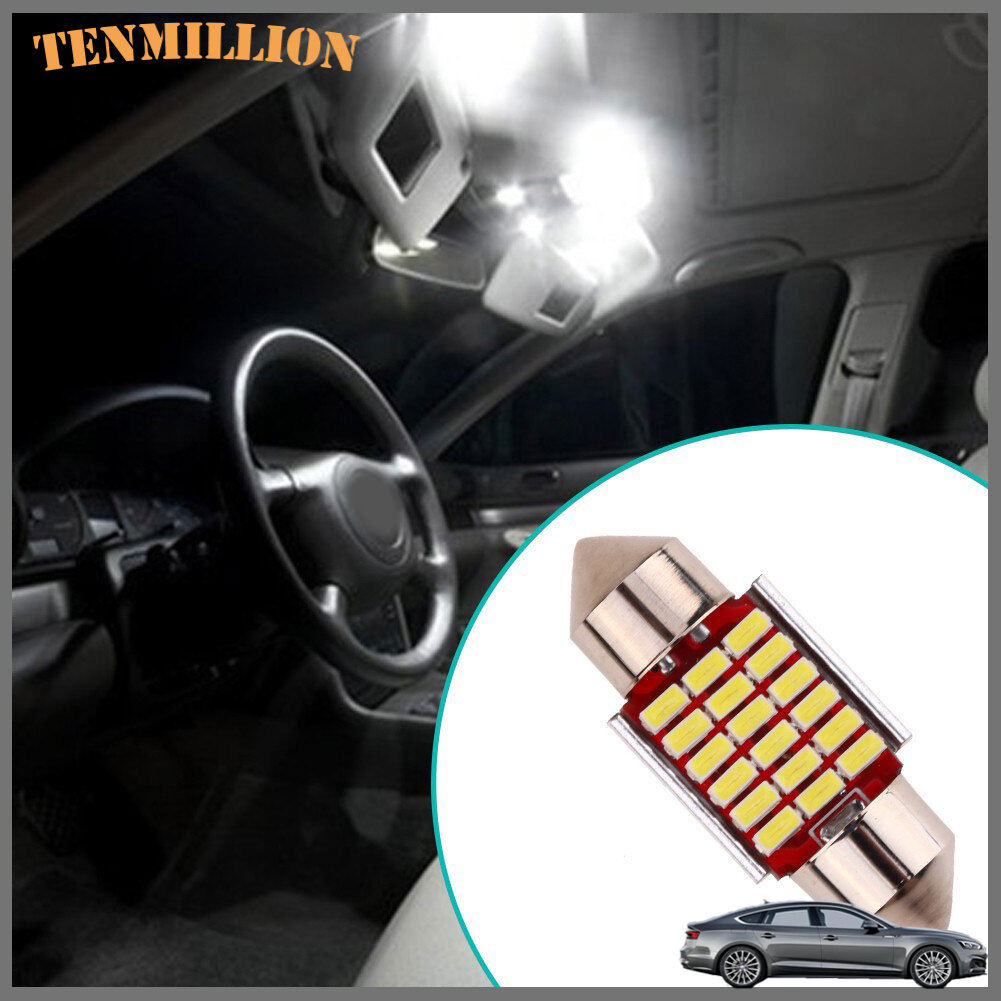 18SMD Double Pointed Super Bright Car 3014 LED Decoding Reading Light Lamp Bulb