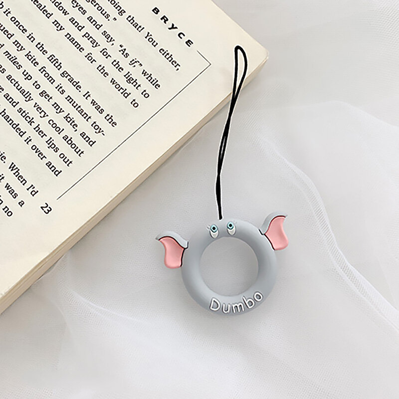 CrashStar Cartoon Cute Mobile Phone Finger Ring Lanyard Creative Personality Silicone Phone Chain Pendant Anti-lost Hanging Rope INS Fashion Top Seller