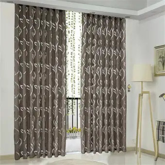 Foctroes 2 Pcs Vines Leaves Tulle Door Window Curtain Drape Panel