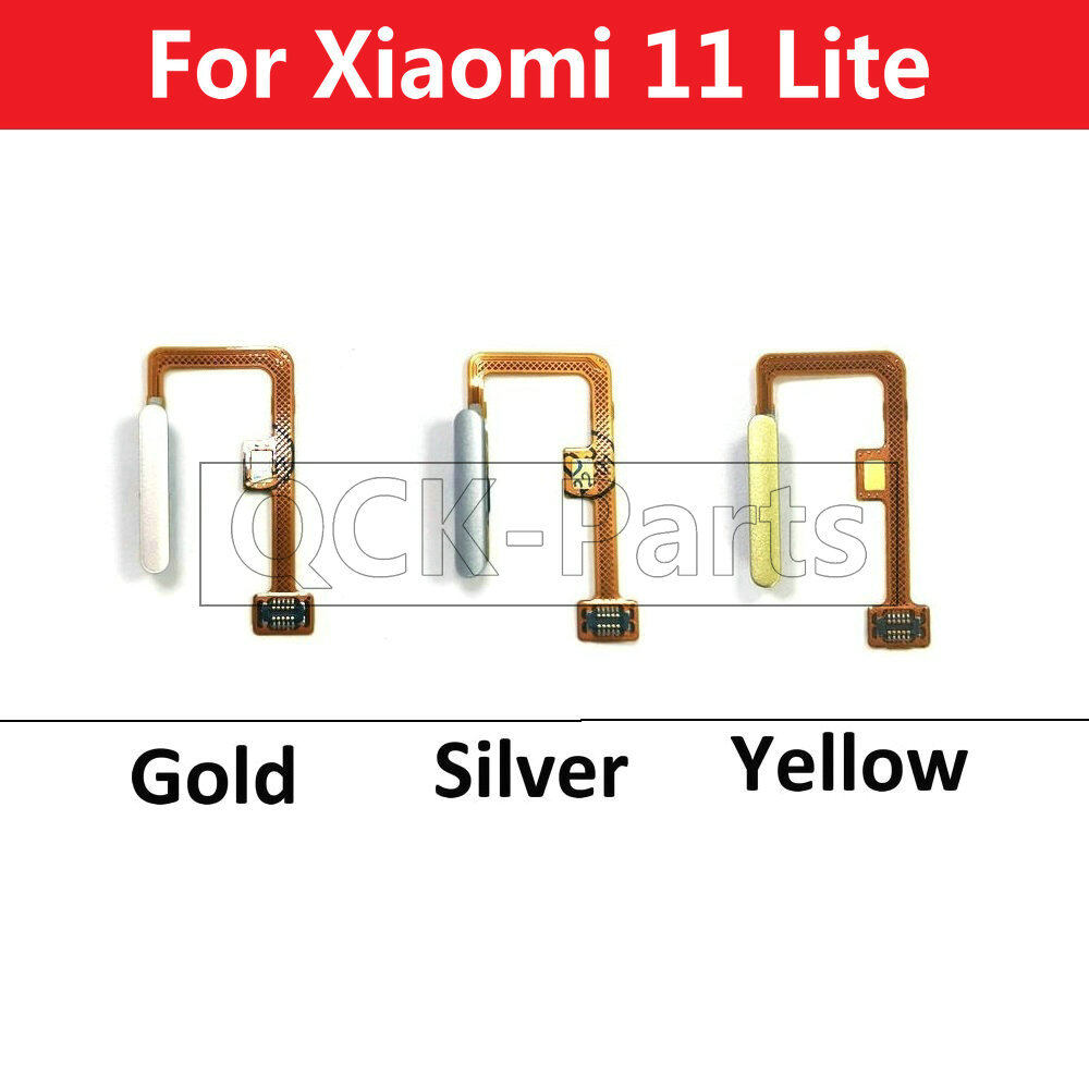 Ban đầu cho Xiaomi mi 11 mi11 Lite 4G 5g cảm biến vân tay nhà trở về phím nguồn nút menu Cáp dải dây mềm
