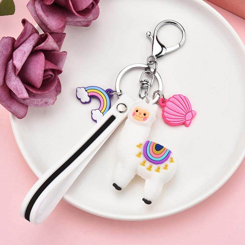car keyring pom pom