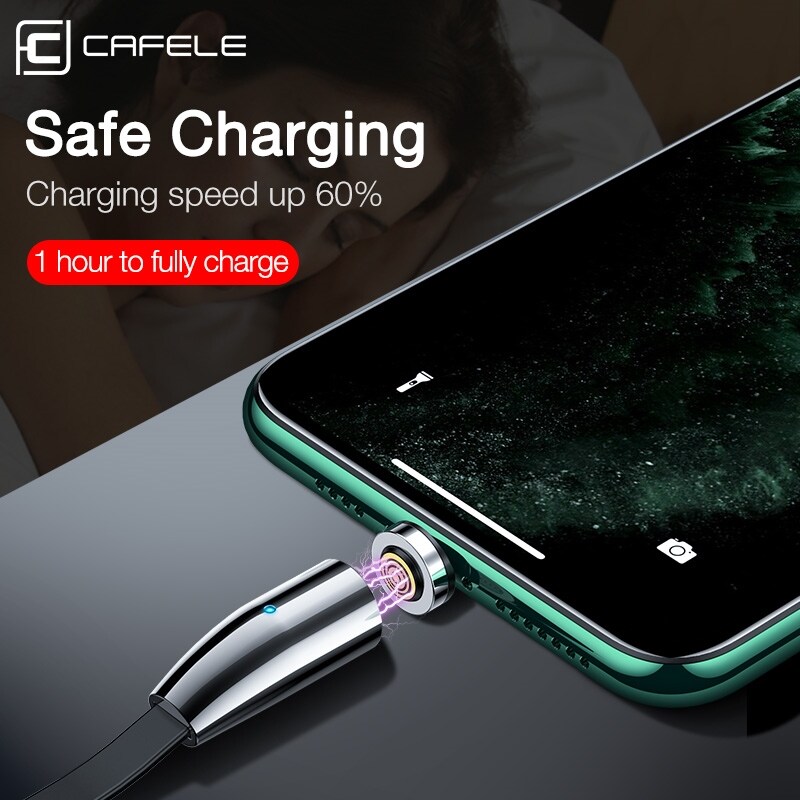 {hot} Cafele Retractable Magnetic USB Cable For iPhone Charger Micro USB Type C Cable For Huawei Xiaomi Samsung S10 3A Fast Charging