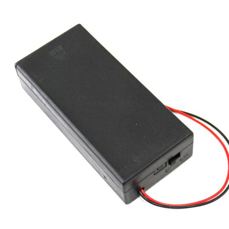 1pcs 3.7V 2x18650 kẹp giữ ắc quy hộp lưu trữ với On/Off chuyển đổi và bao gồm cáp