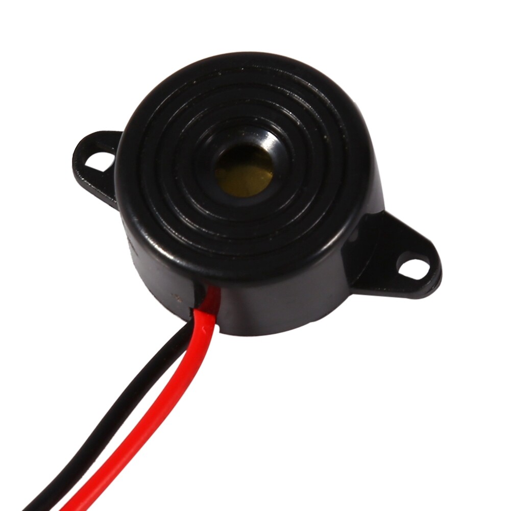 3-24V Piezo Electronic Tone Buzzer Continuous Sound Buzzer Automotive Buzzer Electronic Buzzer Alarm Sounder Continuous Sound Beep for Computers 100mm Cable Black for Garden