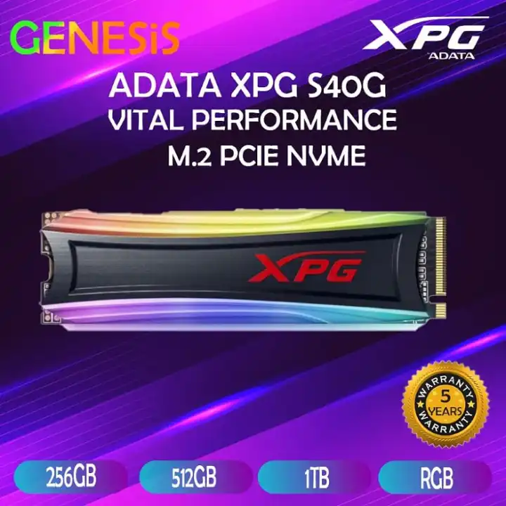 Vital Performance Nvme Ssd Adata Xpg Spectrix S40g M 2 Nvme Pcie Performance Gaming Ssd With Rgb 256gb 512gb 1tb Lazada