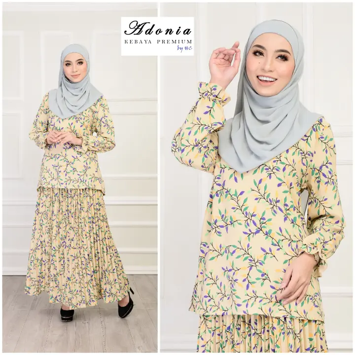 baju kurung floral